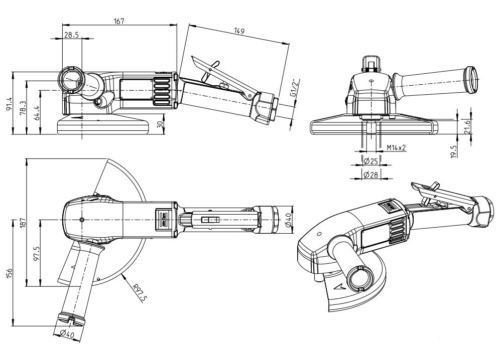 Atlas阿特拉斯G2588-180-072-M14 角向磨光机j结构图 Atlas阿特拉斯G2588-180-072-M14 角向磨光机j结构图